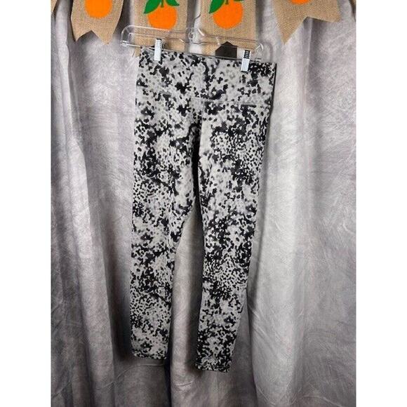 Adidas TechFit Medium Compression Climalite Gray & Black Print Leggings Size S - Picture 1 of 8